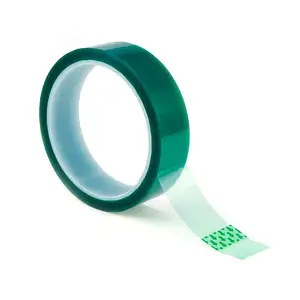 Ruban adhésif de masquage vert de polyester d'animal familier avec l'adhésif de silicone pour le masquage