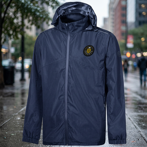 Chaqueta de lluvia para exteriores de talla grande para hombre con cuello alto cómoda y elegante - Product Image 2