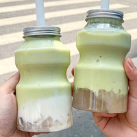 Bouteille en plastique PET jetable de 500 ml avec bouchon à vis pour thé au lait, jus, café froid - Écologique et personnalisable avec logo