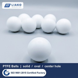 Billes en PTFE de haute précision, billes ovales et billes à trou central, noyau en acier inoxydable recouvert - Product Image 1