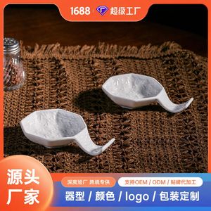 Plato octogonal de cerámica para condimentos con soporte para palillos, tazón de porcelana para salsas, ideal para hot pot. - Product Image 5