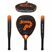 Raquette de padel en fibre de carbone 24K, noyau en mousse EVA, faible équilibre, avec sangle de poignet, logo personnalisé disponible