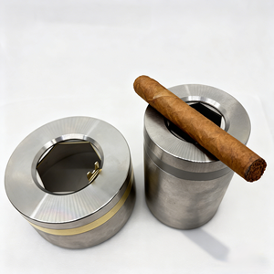 ISO9001 Certified Custom Metal Cigar Ashtray Stainless Steel/Brass/Aluminum/<b>Titanium</b> Options Multi-Process CNC for Drilling - Product Image 1