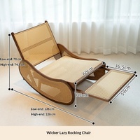 Fauteuil inclinable à bascule Lazy Sofa, style luxe léger, en résine tressée, pour une personne, mobilier moderne pour salon