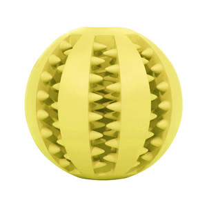 Vente en gros d'accessoires de nettoyage <span class=keywords><strong>pour</strong></span> animaux de compagnie <span class=keywords><strong>ultra</strong></span> indestructibles balle brosse à dents balle de friandises chiens formation de distribution de nourriture jouets à mâcher - Product Image 5