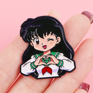 5 Nuevos Diseños de Alta Calidad, Insignias Metálicas de Anime Japonés de Inuyasha, Shippo y Miroku para Decoración de Bolsas y Ropa - Product Image 4