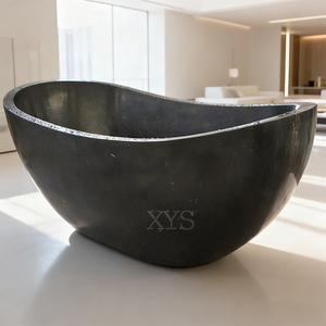 Hand-Carved Natural Marble <strong>Bathtub</strong> For Indoor Use Easy To Clean With Drainage System - Product Image 5