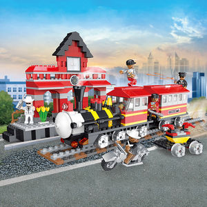 Modèle d'assemblage 3D <span class=keywords><strong>de</strong></span> la <span class=keywords><strong>gare</strong></span> COGO, série ville, blocs <span class=keywords><strong>de</strong></span> construction éducatifs pour enfants - Product Image 6