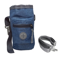 Pochette portable d'entraînement pour animaux de compagnie avec distributeur de sacs à crottes Sac de friandises portable pour chiot ou chaton Entraînement en plein air et voyage