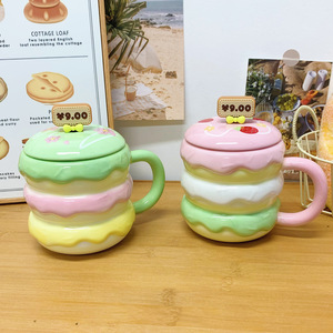 Taza <span class=keywords><strong>para</strong></span> Hamburguesas con Tapa y Cuchara, Gran Capacidad, Diseño Creativo, Taza <span class=keywords><strong>para</strong></span> Café, Desayuno, Regalo <span class=keywords><strong>de</strong></span> Cumpleaños <span class=keywords><strong>para</strong></span> <span class=keywords><strong>Parejas</strong></span> - Product Image 1