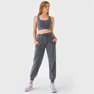 Casual Style women slim fit joggers relaxed quick dry fabric workout running pants new nylon spandex fitness yoga pants