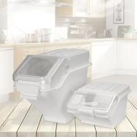 Bac de stockage pour farine et riz en PP de qualité alimentaire, 10L-120L, conteneur pour aliments secs en vrac, étanche à l'humidité, avec roulettes, pour restaurant, boulangerie, garde-manger