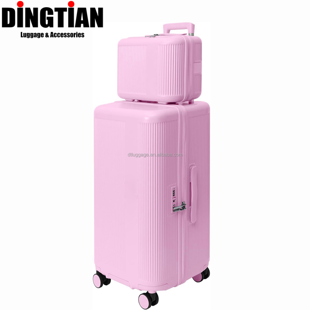 Large Capacity PC Luggage Sets with Cosmetic Bag for Girls Trunk Luggage High Quality Suitcase Customized Brand OEM Koffer