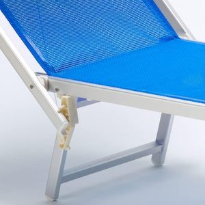 Chaise longue pliante traditionnelle facile à transporter, en métal et aluminium, pour extérieur, patio, bord <span class=keywords><strong>de</strong></span> piscine, inclinable, pour bronzer - Product Image 6