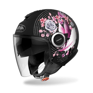 Casco Jet Airoh Nero Rosa Viola XS, Casco Moto in Termoplastica - Product Image 1
