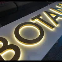 Großhandel Europäischer Standard 3D Halo Beleuchtete Hintergrundbeleuchtete LED-Buchstaben Wetterfeste Edelstahl-Beschilderung Hochwertige Einkaufszentrum-Autodekoration
