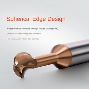 Carbide Lollipop bóng đầu <span class=keywords><strong>2</strong></span>-cạnh phay Cutter altin tráng 30 <span class=keywords><strong>Helix</strong></span> Góc thẳng xử lý CNC Cutter - Product Image 2