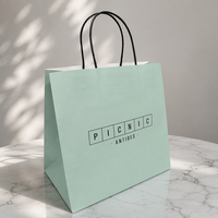 Sacs de courses en papier coloré à poignées en papier, sacs en papier coloré à cordon pour le shopping – Vente en gros à prix réduit