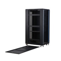 Armoire réseau SPCC à forte capacité de charge avec porte vitrée à ouverture simple, rack de serveur sur pied avec serrures