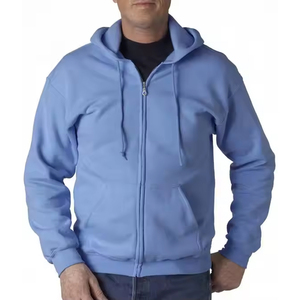 Sweat à capuche polaire surdimensionné à la mode avec fermeture à glissière personnalisable veste unisexe pour hommes avec couleur unie vintage unique - Product Image 6