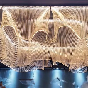 Dự Án Cài Đặt Acrylic Tùy Chỉnh Lớn Khách Sạn Sang Trọng Sảnh Biệt Thự Đồ Đạc Cao Đèn Chùm Hiện Đại Đèn Trần Cho Đám Cưới - Product Image 2