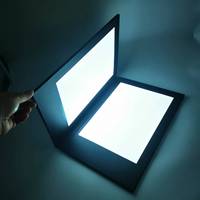 Panneau de menu de table LED rechargeable en acrylique double/triple face pour mariages, anniversaires, fêtes de Noël - Design moderne