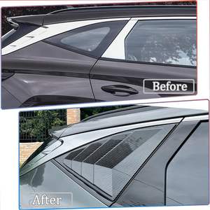 Persianas de ventana lateral trasera, persianas de cubierta de ventilación de aire, embellecedor de persianas para Hyundai <span class=keywords><strong>Tucson</strong></span> <span class=keywords><strong>2022</strong></span> 2023 2024 2025, no apto para <span class=keywords><strong>Tucson</strong></span> Nline - Product Image 4