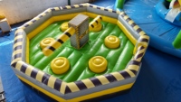 Hualong Jeu d'aventure gonflable Machine de saut rotative Eliminator Sweeper Meltdown Wipeout pour 10 personnes en bâche PVC