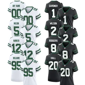 2024 Women's New York Jets Team Jerseys Custom American Football Shirts Stitched Embroidered Uniform Wholesale Wear White Black