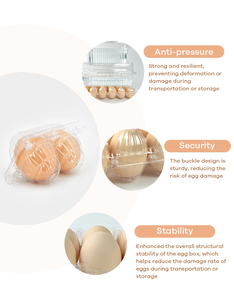 Trong Suốt 30-Di Động Nhựa Trứng Carton Vật Liệu Tái Chế Hộp Trứng Thân Thiện Với Môi Hộp Nhựa - Product Image 2