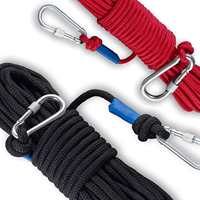 Corde en nylon tressé de gros 5mm Cordon en polyester noir pour cordon de tirage