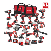 Kit de perceuse sans fil 20V, batterie au lithium, 6 outils, lampe de travail circulaire, scie alternative, outils électriques, kit combiné