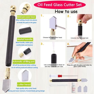 Kit d'outils de <span class=keywords><strong>découpe</strong></span> de verre de qualité supérieure, coupe-verre robuste pour vitraux, mosaïques, fusion et brisage - Product Image 6
