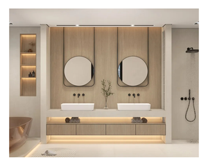 SJUMBO – armoire de salle de bain murale en PVC 36x22, vanité avec vase, évier, toilette, rangement de vanité suspendu au mur blanc - Product Image 3