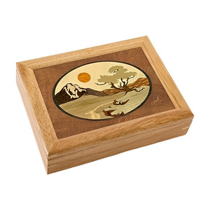 Creative Wooden Packaging Box Universal <strong>Gift</strong> Box Tea Box Moon Cake Box Solid Wood Imprinted <strong>Redwood</strong> Bronzing Silver Engraving - Product Image 1