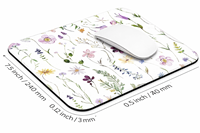 Tapis de souris en néoprène extra-large antidérapant pour bureau et table basse, fleurs et plantes, tissu texturé personnalisé de qualité supérieure pour ordinateur