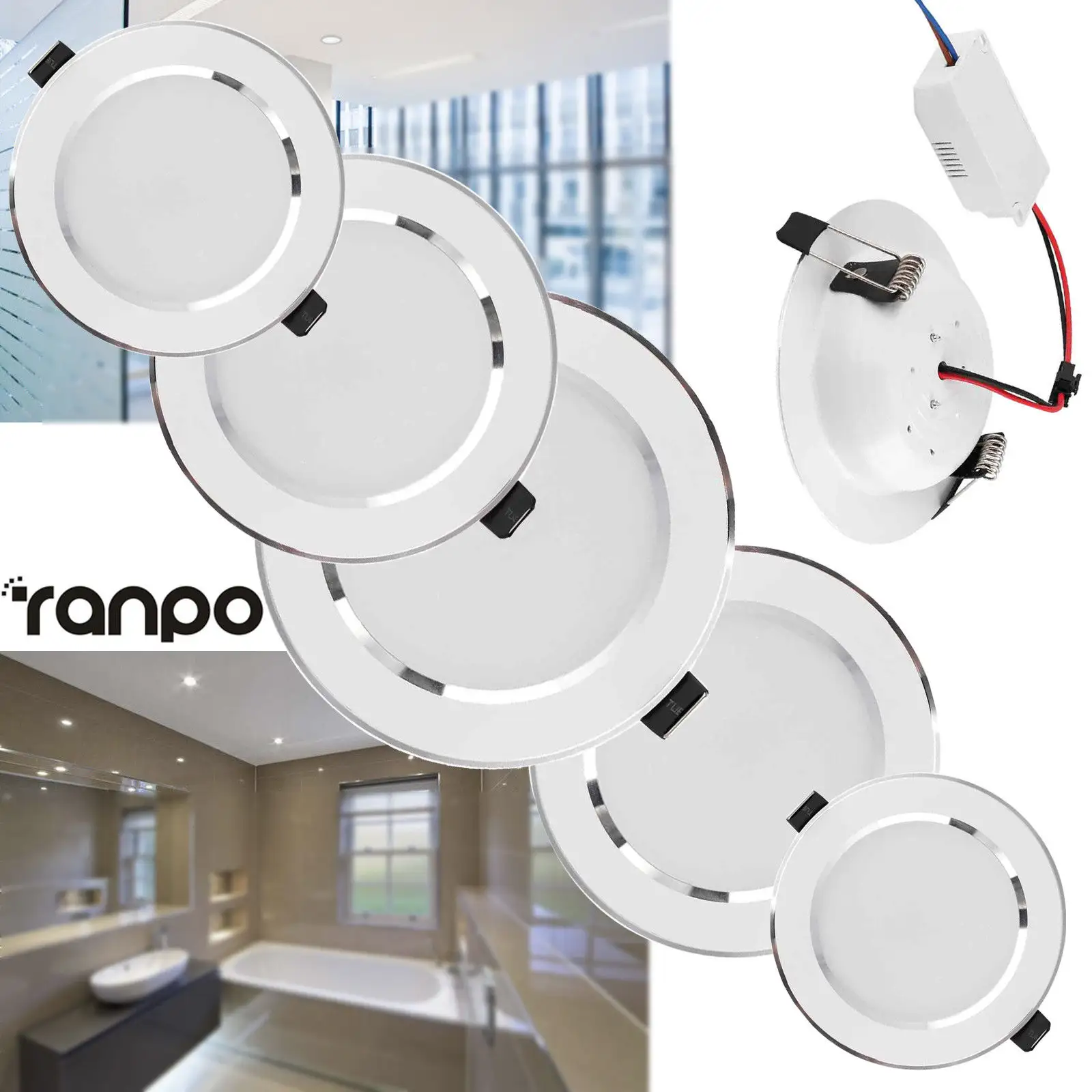 Luces LED de pared de tira larga negra para interiores, lámpara de pared  regulable de 3000 K-6500 K, barra de luz moderna y simple, barra de luz