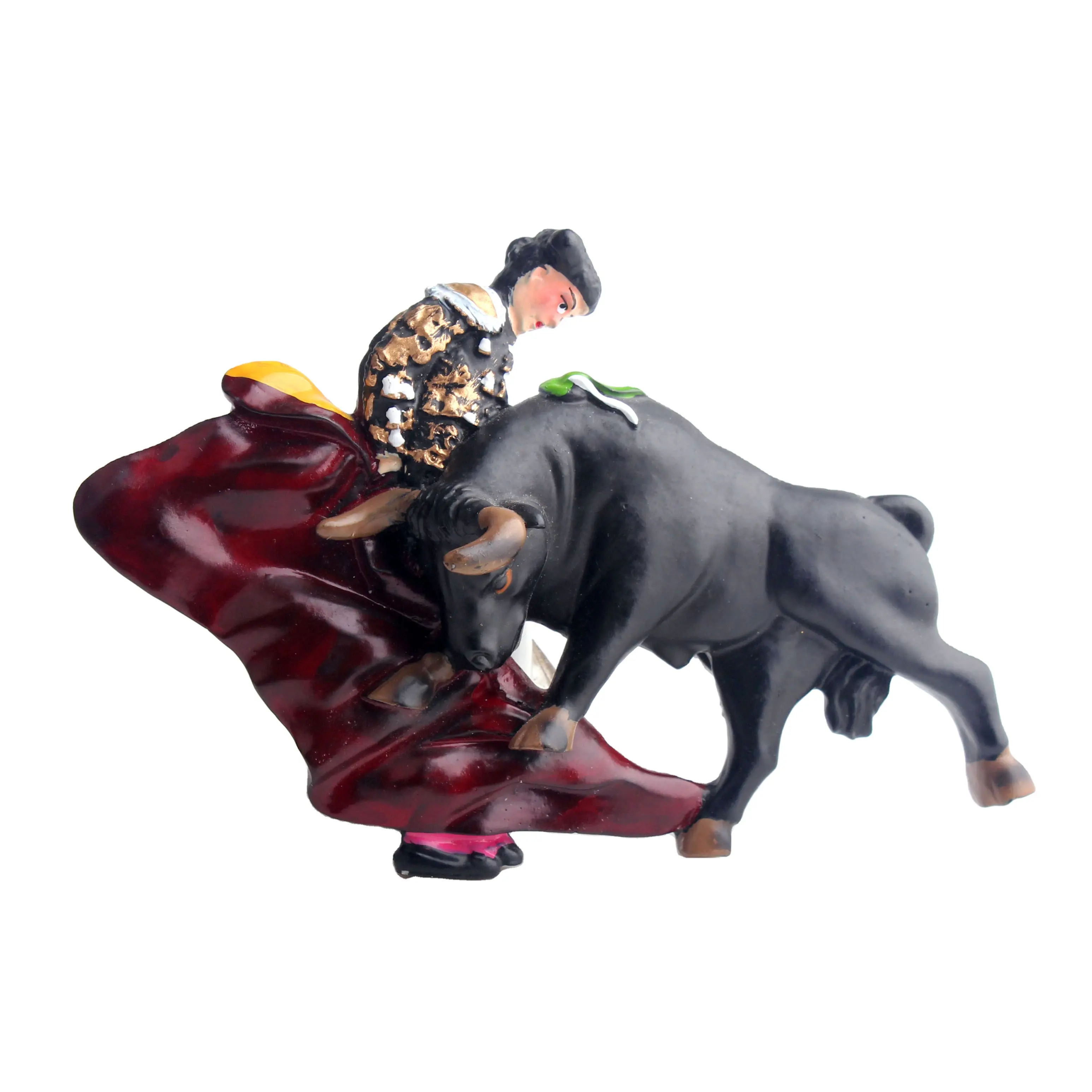Aangepaste Hand Geschilderd 3D Spanje Stierenvechten Hars Koelkast Magneet Groothandel