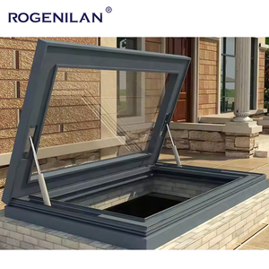 Rogenilan Électrique Suspendu Vers Le Haut Fenêtre De Toit De Grenier Lucarne Automatique En Aluminium Encadré Creux En Verre Feuilé Puits De Lumière - Product Image 1