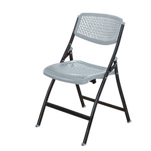 كراسي قابلة للطي بأرجل معدنية ومقاعد من البولي بروبلين الملون، أثاث لغرفة المعيشة والمنزل، كراسي بسيطة وعصرية قابلة للطي للحدائق والورش الخارجية - Product Image 6