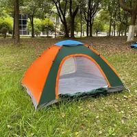 Tente de camping automatique monocouche à ouverture rapide, une chambre, quatre saisons, 1 porte, 1 fenêtre, revêtement argenté, imperméable pour usage extérieur