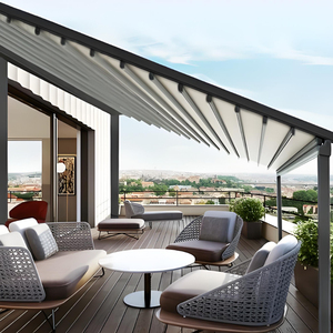 Auvent de toit <span class=keywords><strong>rétractable</strong></span> motorisé Auvent de terrasse couvert extérieur imperméable <span class=keywords><strong>Toile</strong></span> d'ombrage PVC Toit pliant auvent extérieur <span class=keywords><strong>pergola</strong></span> - Product Image 6