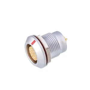 HGG 00B Series Fixed Socket 2 3 4 5 Pin Watertight or Vacuumtight Push-pull Connector HGG.00.302.CLLP