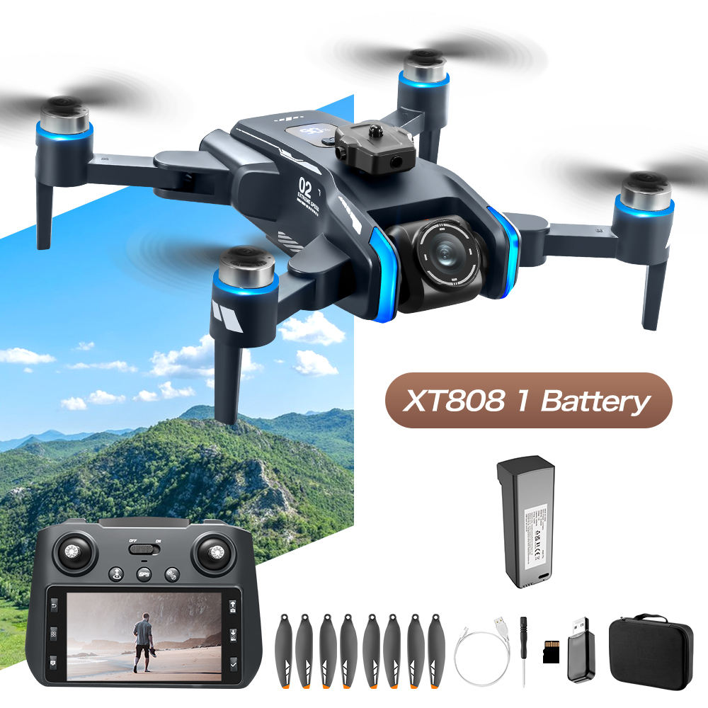 XT808 GPS Drone - Dual Camera FPV Quadcopter with Screen