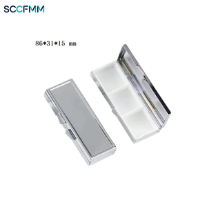 SCCFMM 20 pièces Boîte à pilules rectangulaire à 3 compartiments en métal pour sublimation, étui à médicaments portable à imprimer soi-même pour poche ou sac à main - Product Image 2