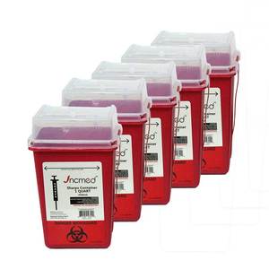 disposable medical sharp needle disposal container for syringe