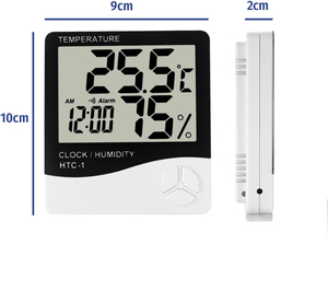 Termómetro e Higrómetro Digital de Pantalla Grande para Interiores, con Temperatura Máxima/Mínima y Visualización de la Hora - Product Image 2