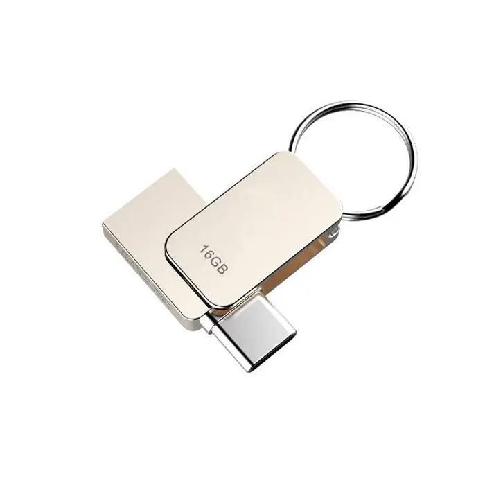 Andriods 스마트 폰용 회전 USB Type C USB 플래시 드라이브 USB 스틱 미니 메탈 16GB 32GB 64GB