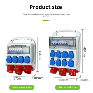 Boîte <span class=keywords><strong>de</strong></span> distribution d'alimentation industrielle portable IP65, best-seller, étanche, 32A, <span class=keywords><strong>prise</strong></span> en plastique avec fiches et prises - Product Image 2
