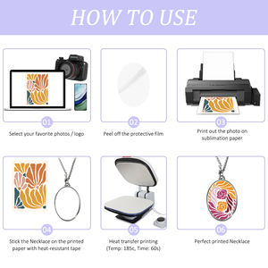 Colgantes Metálicos Sublimables en Blanco, Múltiples Formas, Imprimibles por Ambos Lados, para Creación de Joyería Personalizada y Regalos Personalizados - Product Image 6